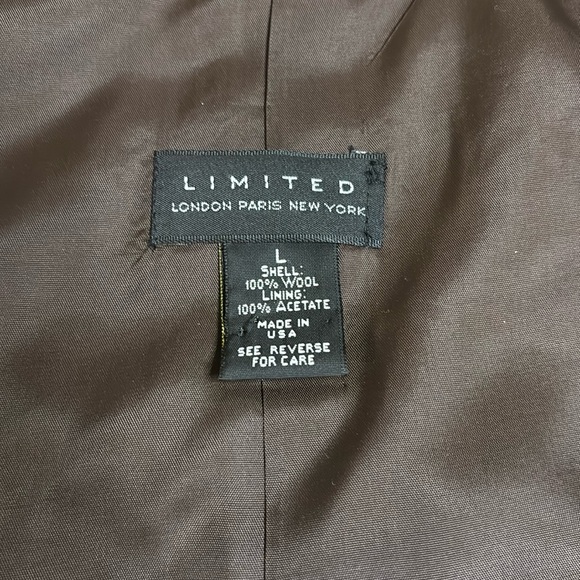 Women’s dark brown Limited button up vest 100% wool size large - Picture 4 of 8